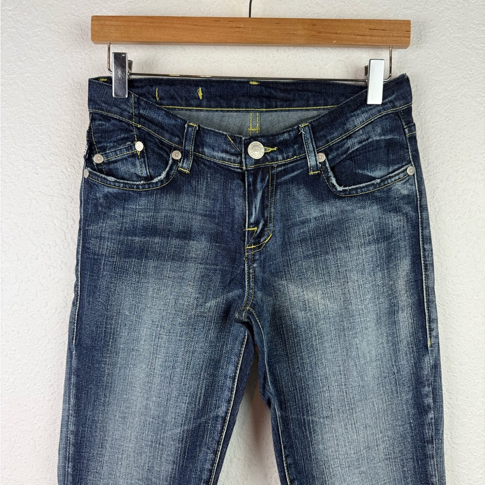 Rock & Republic pink rhinestone Y2K vintage jeans low waist 26 long - Picture 3 of 8